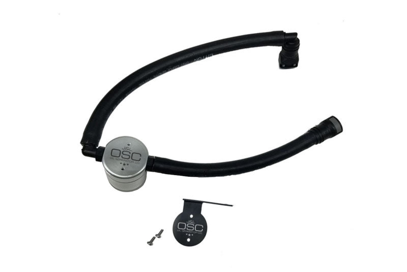 J&L 15-25 Ford Transit 150/250/350 3.5L EcoBoost Passenger Side Oil Separator 3.0 - Clear Anodized