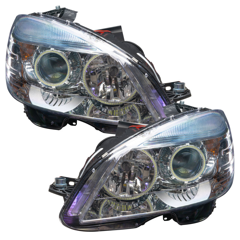Oracle 08-11 Mercedes Benz C-Class Pre-Assembled Headlights - Chrome Housing - White