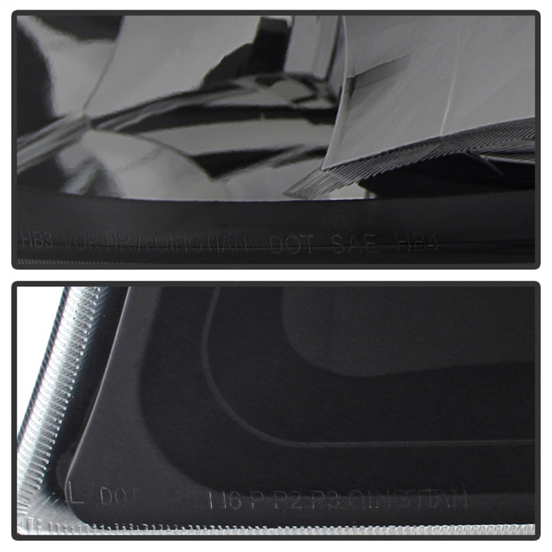 xTune Chevy Silverado 2500HD 03-06 Crystal Headlights w/ Bumper Lights HD-JH-CSIL03-AM-BSM-SET