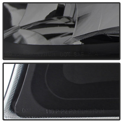 xTune Chevy Silverado 2500HD 03-06 Crystal Headlights w/ Bumper Lights HD-JH-CSIL03-AM-BSM-SET