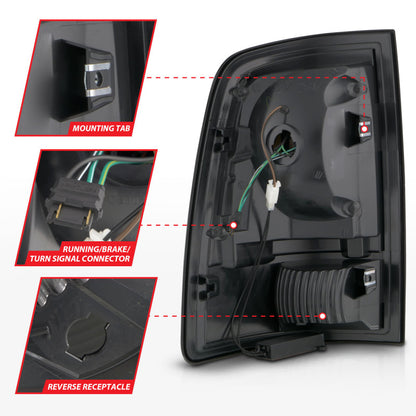 ANZO 09-18 Dodge Ram 1500 Full LED Taillights w/ Sequential Black Housing/Clear Lens