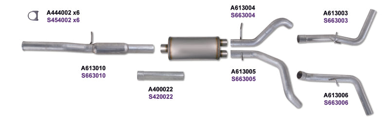 Diamond Eye KIT 3in Catback DUAL GAS AL CHEVY/GM 4.3L 5.3L 1500