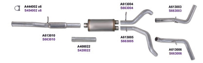 Diamond Eye KIT 3in Catback DUAL GAS AL CHEVY/GM 4.3L 5.3L 1500