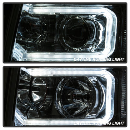 xTune Chevy Silverado 1500/2500/3500 07-13 Halo Projector Headlights Chrome PRO-JH-CS07-LED-C