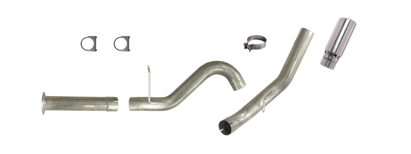 Diamond Eye KIT 4in DPF-BACK Single SS 07.5-10 CHEVY 6 6L 2500/3500 PCKGD BX46X14X14OD EL-PL