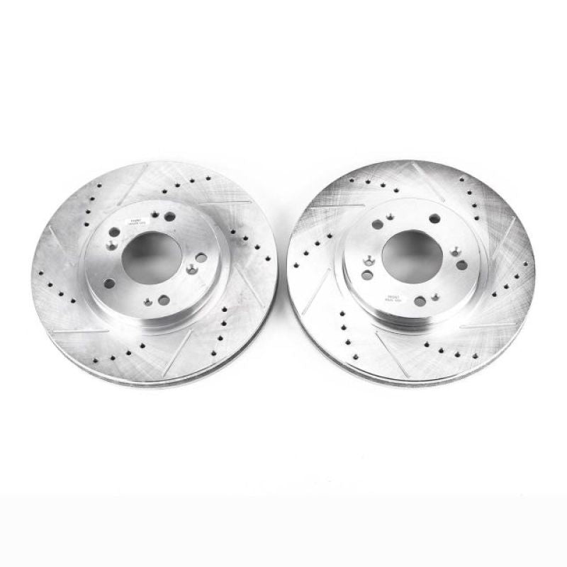 Power Stop 04-08 Mitsubishi Endeavor Front Evolution Drilled & Slotted Rotors - Pair