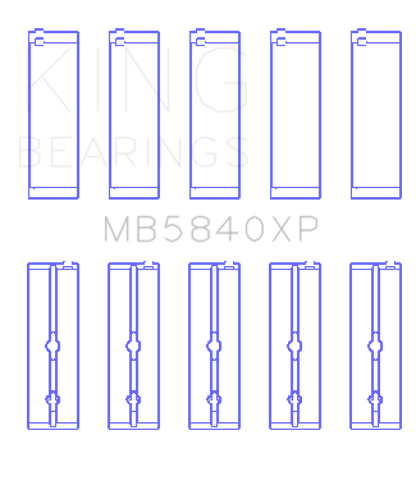 King Engine Bearings Chrysler 300 Srt8 (Size 0.26) pMaxBlack Coated Main Bearing Set