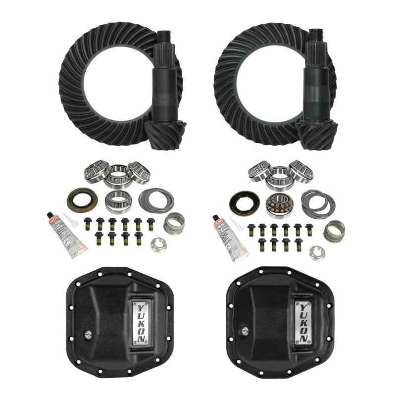 Yukon Gear 18-23 Jeep JL & JT M220 Rear/M210 Front Stage 2 Gear Kit Package 5.38 RATIO w/ F&R Covers