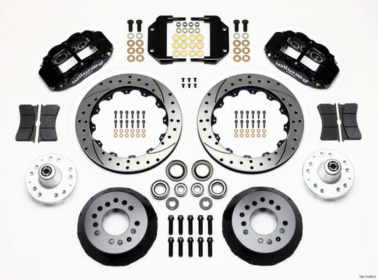 Wilwood Narrow Superlite 6R Front Hub Kit 12.88in Drilled Magnum Force Drop Spindle