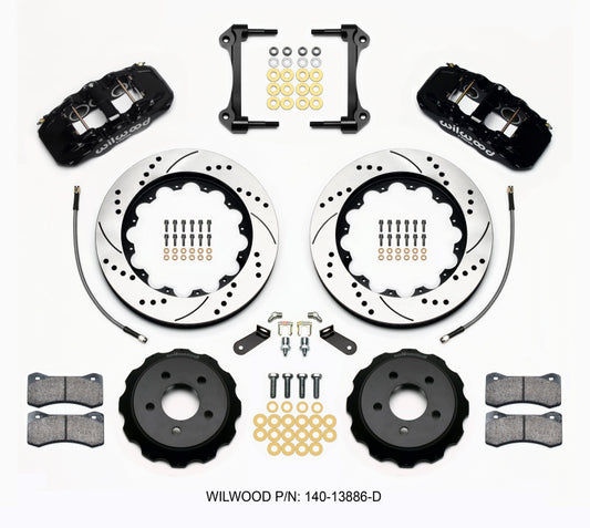 Wilwood AERO6 Front Hat Kit 14.00 Drilled 15-23 Mustang w/Lines
