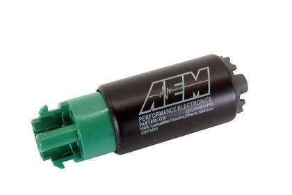 AEM - E85 High Flow In-Tank Fuel Pump (Short Offset Inlet w/ Hooks)