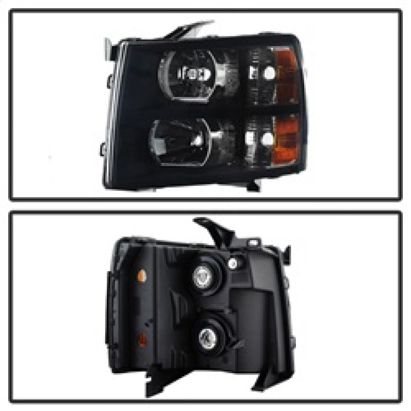xTune Chevy Silverado 07-13 Crystal Headlights Black Smoked HD-JH-CS07-AM-BSM