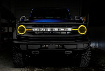 Oracle 21-22 Ford Bronco Headlight Halo Kit w/DRL Bar - Base Headlights -w/RF Controller