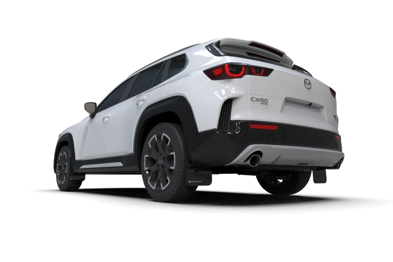 Rally Armor - 2024 Mazda CX-50 Black UR Mud Flap W/White Logo (Will Not Fit CX-5)