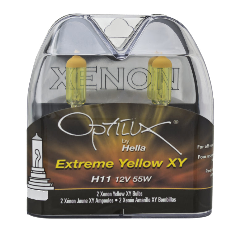 Hella - Optilux H11 55W XY Extreme Yellow Bulbs (Pair)