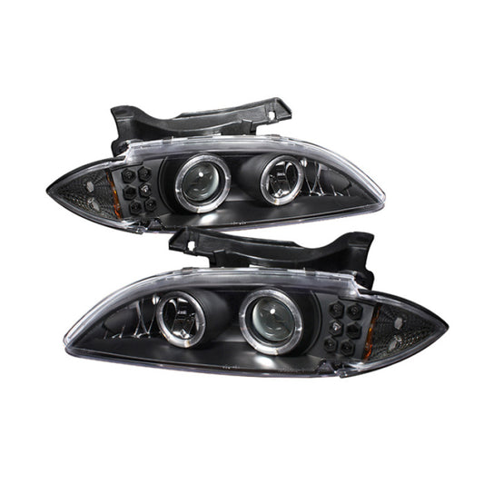 Spyder Chevy Cavalier 95-99 Projector Headlights LED Halo Replaceable LEDs Blk PRO-YD-CCAV95-BK