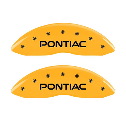 MGP 4 Caliper Covers Engraved Front Pontiac Rear G8 Yellow Finish Black Char 2008 Pontiac G8