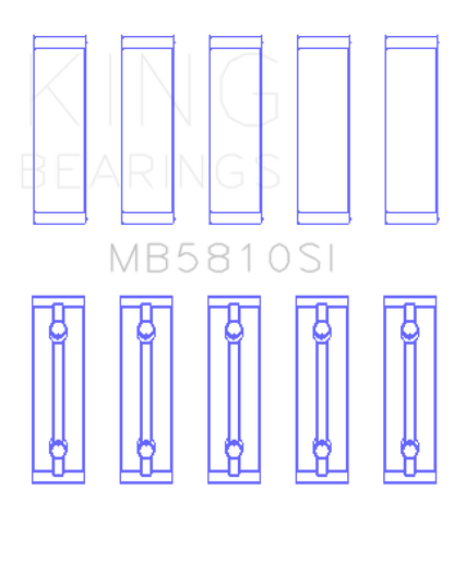 King Engine Bearings Toyota 2AR-FE/ 2AR-FXE (Size 0.05) Main Bearing Set