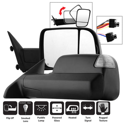 xTune Dodge Ram 1500 09-12 L&R Manual Extendable Power Heated Adjust Mirror MIR-DRAM09S-PWH-SET