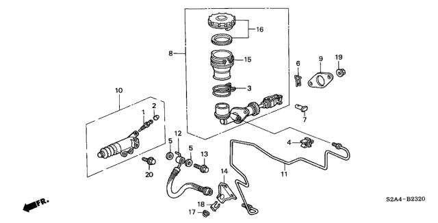Honda - S2000 Clutch Master Cylinder Assembly