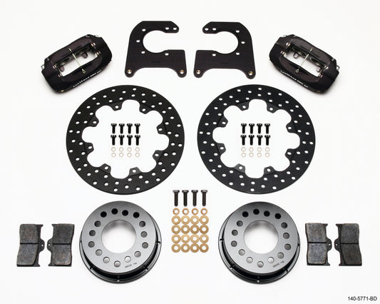 Wilwood Forged Dynalite Rear Drag Kit Drilled Rotor Chevy 12 Bolt-Spec 3.15in Bearing