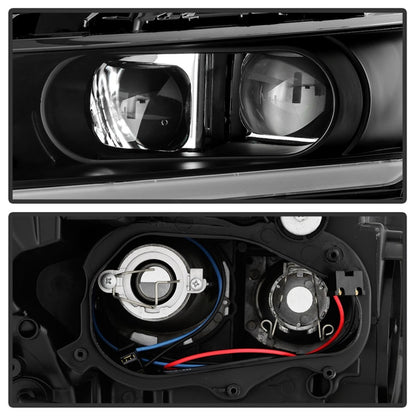 xTune 14-18 Chevy Impala (Excl Limited) DRL Halogen Projector Headlights - Blk (PRO-JH-CIM15-LB-BK)