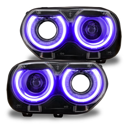 Oracle 15-21 Dodge Challenger RGB+W Headlight DRL Kit - ColorSHIFT w/ Simple Controller