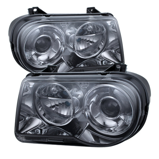 Xtune Chrysler 300C w/ Halogen Projection Style Only 05-10 Headlights Smoked HD-JH-C300C-SM