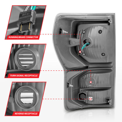 ANZO 07-11 Toyota Tundra Full LED Taillights Black Housing Smoke Lens G2 (w/C light Bars)
