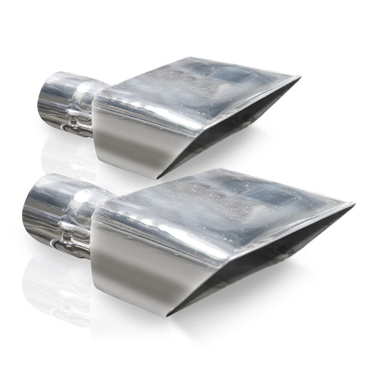 Stainless Works Hot Rod Box Exhaust Tips 2in Inlet