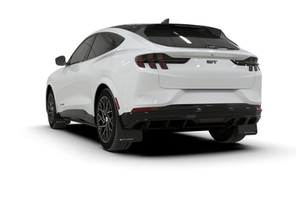 Rally Armor 21-26 Ford Mustang Mach-E/GT/Rally Black Mud Flap w/White Logo
