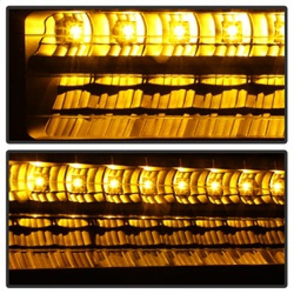 xTune 92-94 Blazer Full Size Corner/LED Bumper Headlights Black HD-JH-CCK88-LED-AM-BK-SET