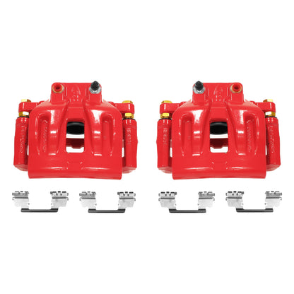 Power Stop 12-17 Chrysler 300 Front Red Calipers w/Brackets - Pair