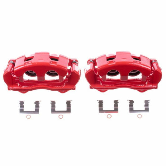 Power Stop 08-09 Buick Allure Front Red Calipers w/Brackets - Pair