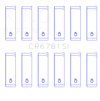 King Engine Bearings 01/98-12/09 Chrysler 167CI / 2.7 Liter EER V6 Rod Bearing Set