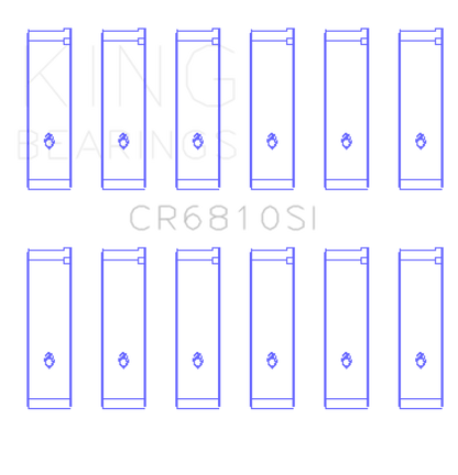 King Engine Bearings Chrysler 215 (Size .026) Connecting Rod Bearings (Set of 6)