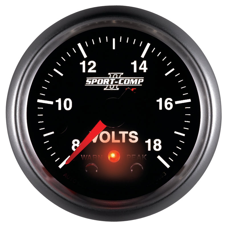 Autometer Sport-Comp II 2-1/16in Digital Voltmeter Gauge - 18V