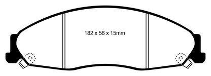 EBC 05-08 Pontiac Grand Prix 5.3 Redstuff Front Brake Pads