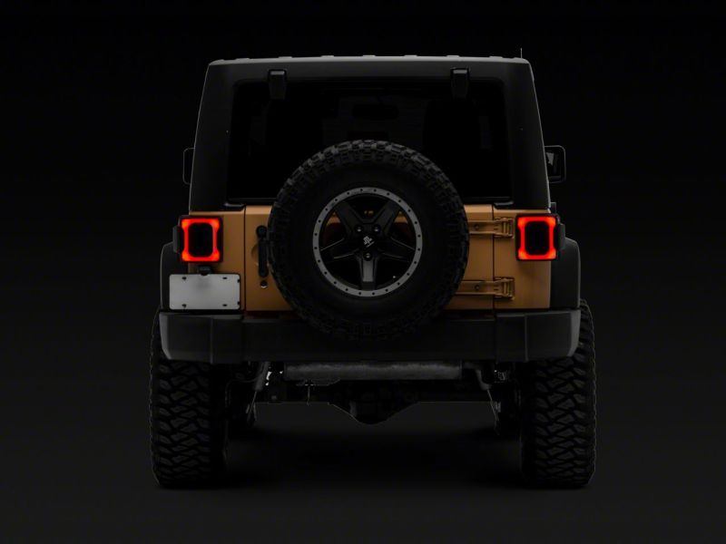 Raxiom 07-18 Jeep Wrangler JK Axial Series Carver LED Tail Lights- Black Housing (Smoked Lens)