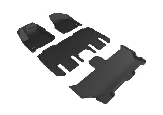 3D MAXpider 2017-2020 Chrysler Pacifica/Voyager Kagu 1st/2nd/3rd Row Floormat - Black