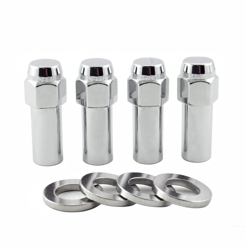 McGard Hex Lug Nut (X-Long Shank - 1.365in.) 7/16-20 / 13/16 Hex / 2.27in. Length (4-Pack) - Chrome