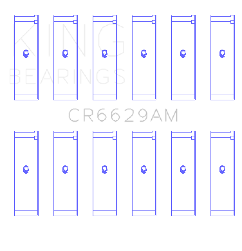 King Engine Bearings Mitsubishi 181CI 3.0L 6G72 V6 / 152CI 2.5L 6G73 V6 (Size +0.75) Rod Bearing Set