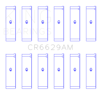 King Engine Bearings Mitsubishi 181CI 3.0L 6G72 V6 / 152CI 2.5L 6G73 V6 (Size +0.75) Rod Bearing Set