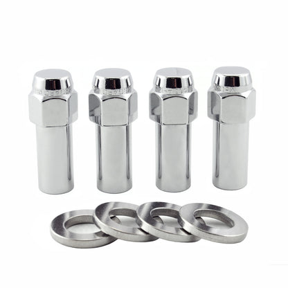 McGard Hex Lug Nut (X-Long Shank) M12X1.5 CTR Washer / 13/16 Hex / 2.27in. Length (4-Pack) - Chrome