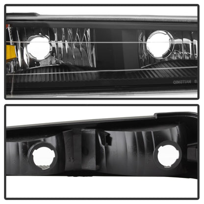 xTune Chevy Colorado 04-12 OEM Headlights w/ Bumper Lights Black HD-JH-CCOL04-SET-BK