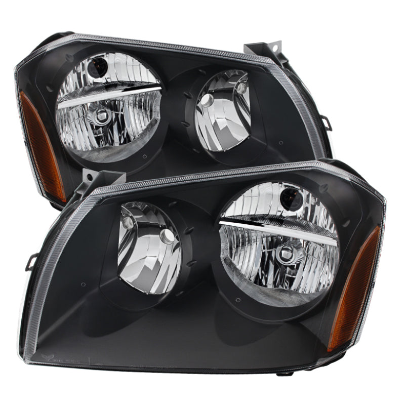 xTune Dodge Magnum 05-07 Crystal Headlights Black HD-JH-DMAG05-AM-BK