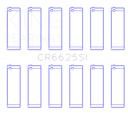 King Engine Bearings Chevrolet 262 (Size .026) Connecting Rod Bearings (Set of 6)