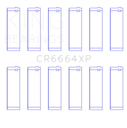 King Engine Bearings Buick V6 (Size 0.001 Oversized) XP - Series Performance Rod Bearing Set