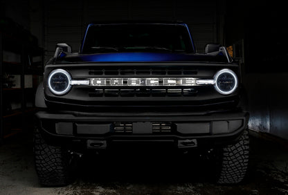 Oracle 21-22 Ford Bronco Headlight Halo Kit w/DRL Bar - Base Headlights -w/RF Controller