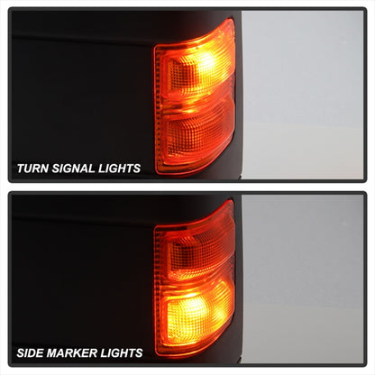 xTune Ford Superduty 08-15 L&R Extendable Power Heated Adjust Mirror Amber MIR-FDSD08S-PW-AM-SET